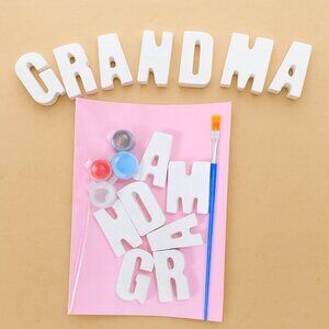 DIY “GRANDMA” Craft Kit – Paint Your Own Letter Set | Handmade Gift